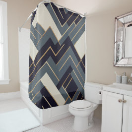 Cortina Para Box Ilustração geométrica do Ouro