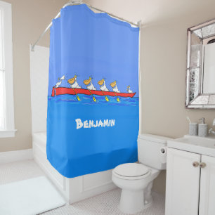 Cortina Para Box Imagem engraçada de desenhos animados pelicanos