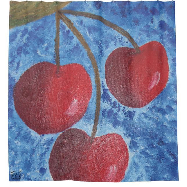 Cortina Para Box Imagen de mi obra Cerezas (Frente)