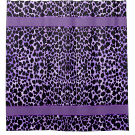 Cortina Para Box Impressão animal do leopardo roxo
