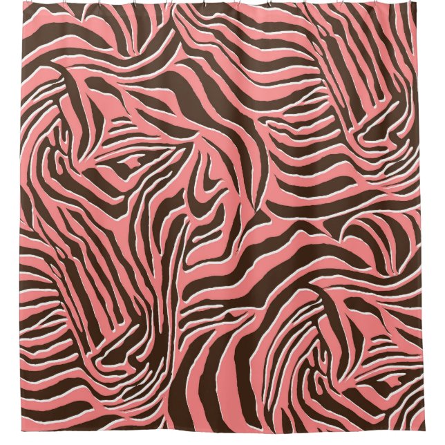Cortina Para Box Impressão animal, padrão de zebra uniforme. (Frente)
