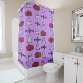 Cortina Para Box Impressão de Diversão do Halloween Roxo