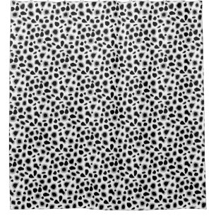 Cortina Para Box Impressão do leopardo, preto e branco