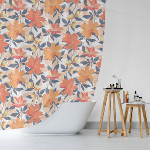 Cortina Para Box Impressão Floral Colorida Vibrante