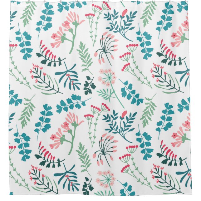 Cortina Para Box Impressão Floral Moderno (Frente)