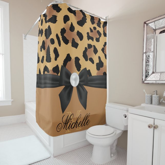 Cortina Para Box Impressão Leopardo e Arco (In Situ)