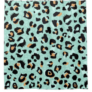 Cortina Para Box Impressão leopardo, padrão animal