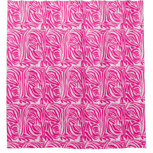 Cortina Para Box Impressão zebra rosa