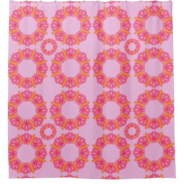 Cortina Para Box Impressões de caleidoscópio (Frente)