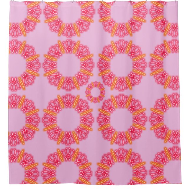 Cortina Para Box Impressões de caleidoscópio (Frente)