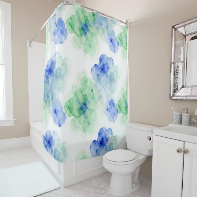 Cortina Para Box Indigo Blooms (In Situ)