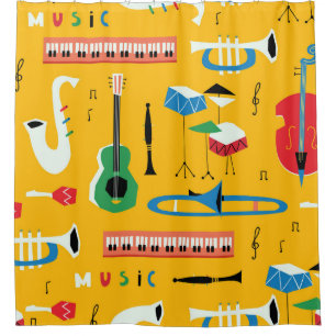 Cortina Para Box Instrumentos Musicais: Meio século Amarelo