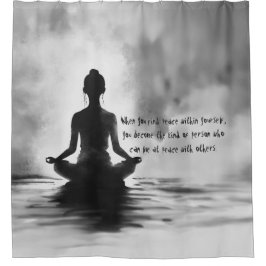 Cortina Para Box Instrutor de Meditação de Yoga Lotus Pose Pintura