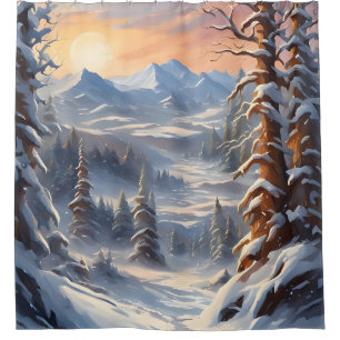 Cortina Para Box Inverno profundo nas montanhas