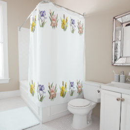 Cortina Para Box Iris Flower Garden