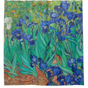 Cortina Para Box Irises, 1889, por Vincent van Gogh