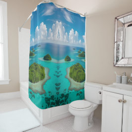 Cortina Para Box "Island Oasis: Arquipélago tropical