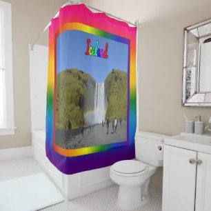 Cortina Para Box Islândia Rainbow Waterfall