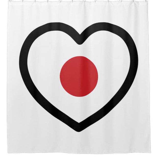 Cortina Para Box Japão | Sinalizador Japonês Heart (Frente)