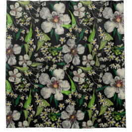 Cortina Para Box Jardim Botânico - Padrão Floral Vintage