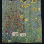 Cortina Para Box Jardim de fazenda com girassóis por Gustav Klimt<br><div class="desc">Transforme seu banheiro em uma obra de arte com nosso incrível Jardim de Fazendas com cortina de chá Sunflower, apresentando a pintura icônica de Gustav Klimt. As cores vibrantes e os detalhes intrincados dessa obra-prima irão adicionar um toque de sofisticação e beleza à sua rotina diária. Feita com materiais de...</div>
