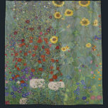 Cortina Para Box Jardim de fazenda com girassóis por Gustav Klimt<br><div class="desc">Transforme seu banheiro em uma obra de arte com nosso incrível Jardim de Fazendas com cortina de chá Sunflower, apresentando a pintura icônica de Gustav Klimt. As cores vibrantes e os detalhes intrincados dessa obra-prima irão adicionar um toque de sofisticação e beleza à sua rotina diária. Feita com materiais de...</div>