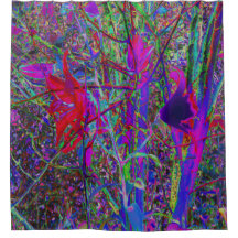 Jardim de Lírios Cores de Arco-Íris Abstrato Psico