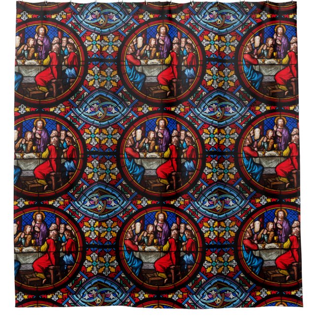 Cortina Para Box Jesus, última refeição com seus discípulos (Frente)