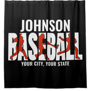 Cortina Para Box Jogador de Jogo de NOMES ADD da Equipe de Baseball