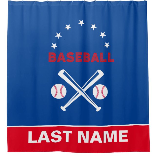 Cortina Para Box Jogador personalizado de beisebol (Frente)