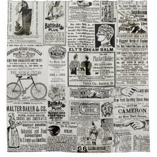 Cortina Para Box Jornal de 1890 Anúncio vencedor Anúncios de vend