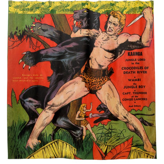 Cortina Para Box Jungle Tarzan & Black Panther Histórias em quadrin (Frente)