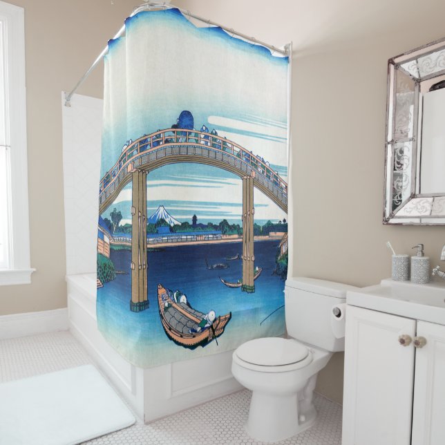 Cortina Para Box Katsushika Hokusai - Sob Ponte Mannen, Fukagawa (In Situ)