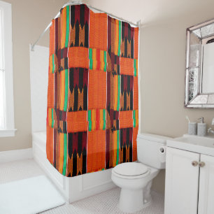 Cortina Para Box Kente Cloth Pattern