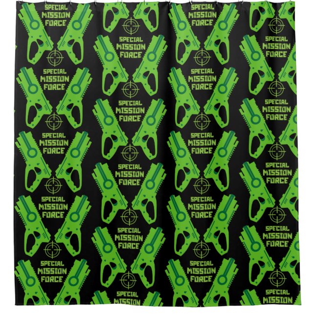 Cortina Para Box Kids Toy Gun Batalha Natal E Aniversário (Frente)