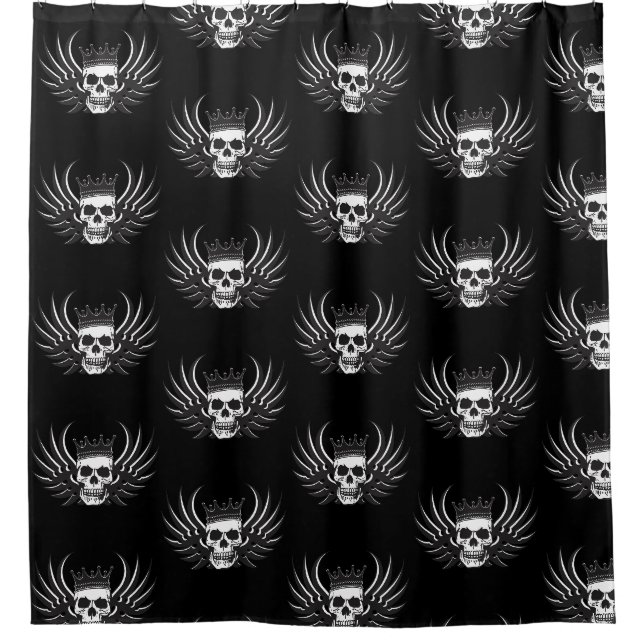 Cortina Para Box King Skull com Asas (Frente)