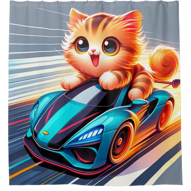 Cortina Para Box Kitten Art (Frente)