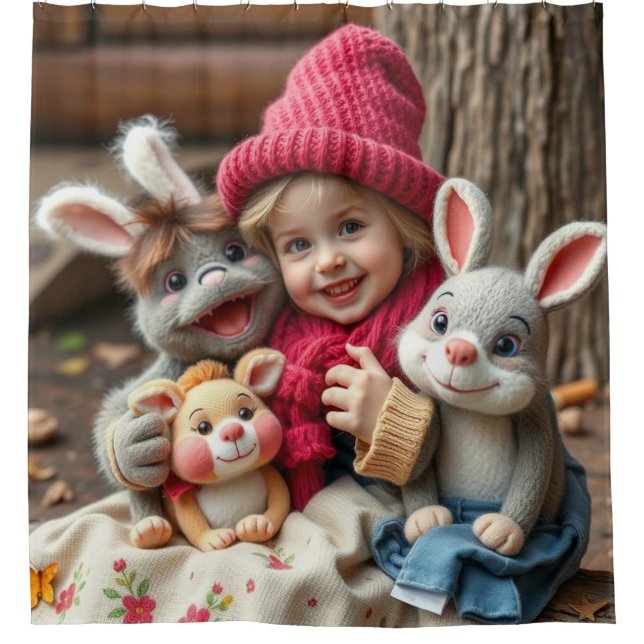 Cortina Para Box Kuschelfreunde im Herbstzauber (Frente)