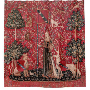 Cortina Para Box Lady and Unicorn Medieval Tapestry Touch