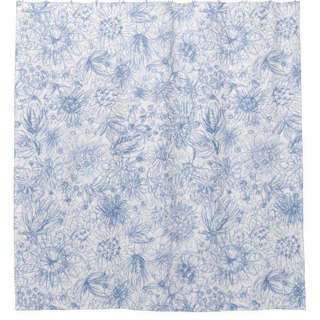 Cortina Para Box Lápis de Cor Floral (Frente)