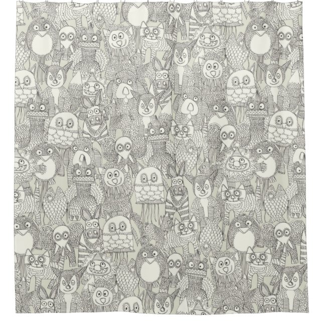 Cortina Para Box lápis pítaras marfim (Frente)