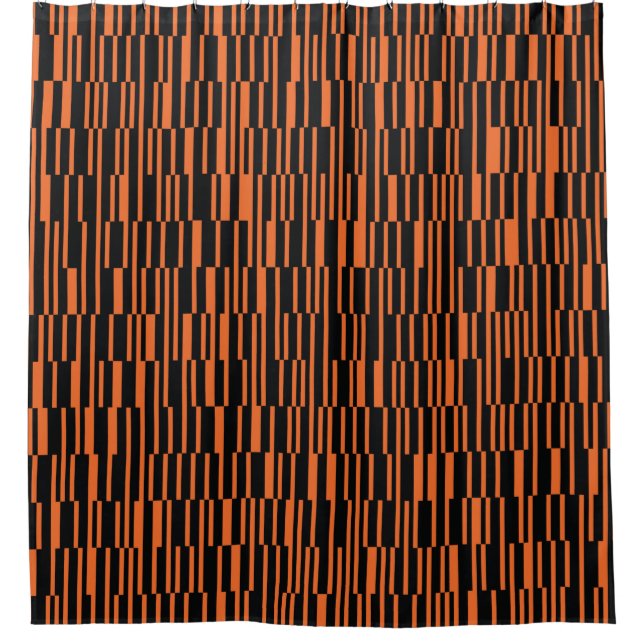 Cortina Para Box Laranja, legal, moderna, arte geométrica moderna (Frente)