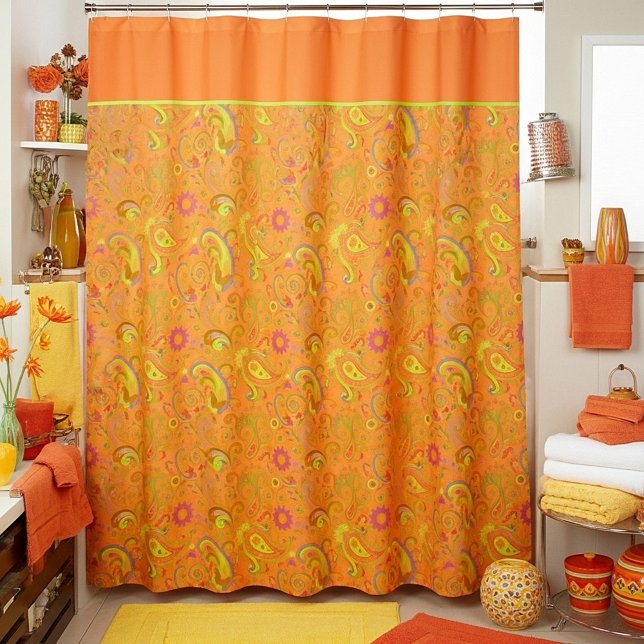 Cortina Para Box Laranja paisley (Criador carregado)