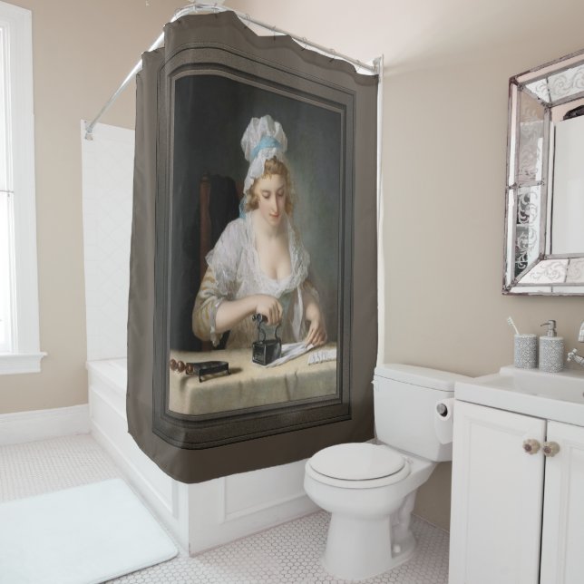 Cortina Para Box Laundry Maid Ironing de Henry Robert Morland (In Situ)