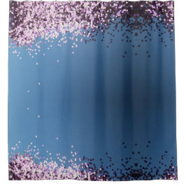 Cortina Para Box Lavanda confetti em azul