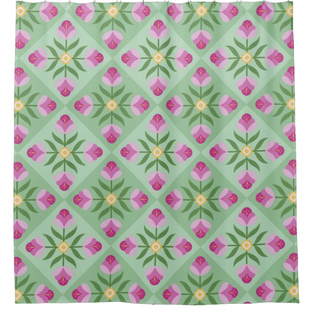 Cortina Para Box Lavanda e menta (Frente)