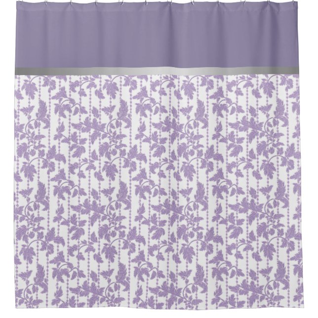 Cortina Para Box Lavanda Floral Moderna (Frente)