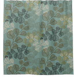 Cortina Para Box Leafy Silhouettes Gentle Serenity