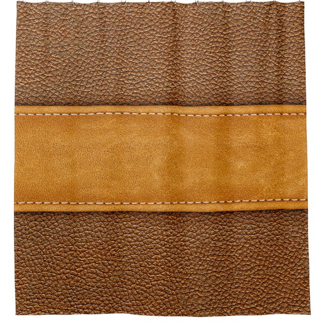 Cortina Para Box Leather Luxe: Elegância Marrom Assustada (Frente)