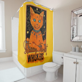 Cortina Para Box Leitor de Tarot de Gato Cósmico | Orange Cat Art